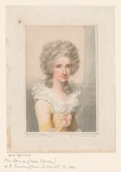 Portret van beeldhouwer Anne Seymour Damer