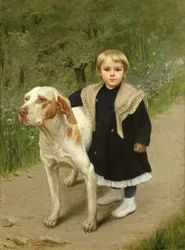 Jong Kind en een Grote Hond