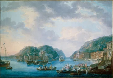 Uitzicht op de haven van Pasajes
