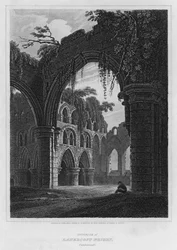 Interieur van Lanercost Priory, Cumberland