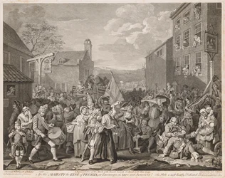 Mars naar Finchley in het Jaar 1746 Na Hogarth, 1750