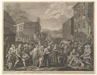 De mars naar Finchley - Een voorstelling van de mars van de wacht naar Schotland