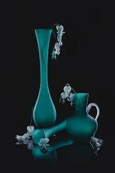 Bloedende harten in blauwgroen