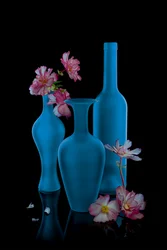 Elegant blauw stilleven