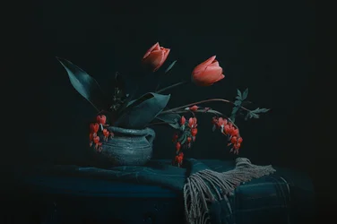 Stemvol bloemstilleven