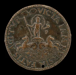 Neptunus in een Zee-Kar [achterzijde]