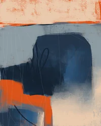Oranje-blauwe abstractie