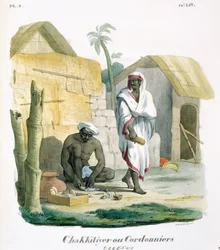 Touwsandalen maken, 1827-35