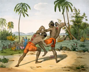 Worstelaars met wapens, 1827-35