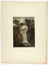 Cascade van Tivoli, plaat negenendertig van de Ruïnes van Rome