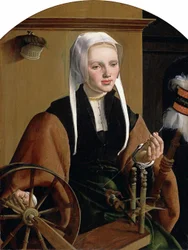 Duits: Weibliches Bildnis, Anna Codde Portret van (mogelijk) Anna Codde, echtgenote van Pieter Gerritsz Bicker