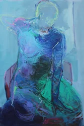 Ikigai 2, 2023 (acryl en pastel op doek)