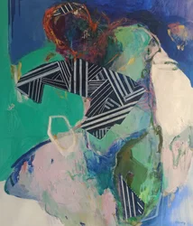 Let Me Be 1, 2023 (acryl en pastel op doek)