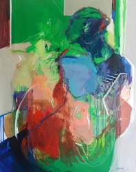 Let Me Be 2, 2023 (acryl en pastel op doek)