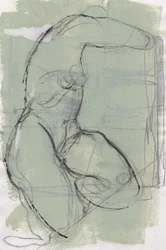 Schetsboek 13, 2024 (temperaverf, houtskool op papier)