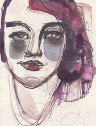 Schetsboek 17, 2024 (temperaverf, pen, krijt op papier)