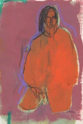 Schetsboek 28, 2025 (tempera, inkt, pastel op papier)
