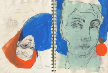 Schetsboek 30, 2025 (temperaverf, inkt op papier)