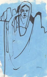 Schetsboek 31, 2025 (temperaverf, inkt, potlood op papier)