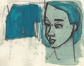 Schetsboek 33, 2025 (temperaverf, inkt, potlood op papier)