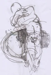 Schetsboek 3, 2024 (houtskool op papier)