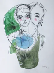 Schetsboek 43, 2025 (aquarelverf, inkt, potlood op papier)