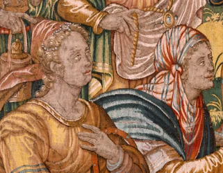 Verhaal van Gideon. De Israëlieten geven hun deel van de buit aan Gideon. Diocesaan museum, Brussel.