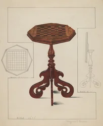 Checker-board Tafel-kantel Top, ca. 1936