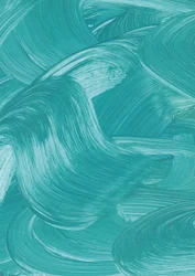 Vloeiende blauwgroene penseelstreken