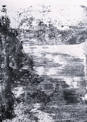 Monochrome rivierweerspiegeling