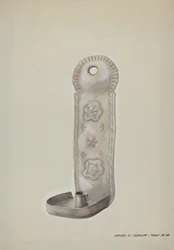 Blikken kaarskandelaar, c. 1937