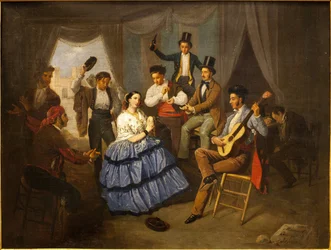 Danser in een carnavals huis