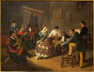 Danser in een woonkamer