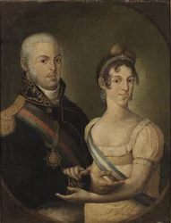 Portret van Johan VI van Portugal en Carlota Joaquina van Spanje