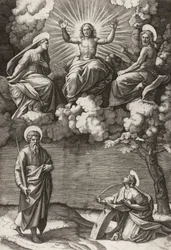 Christus, de Maagd en Sint Jan de Doper met Heiligen Paulus en Catharina