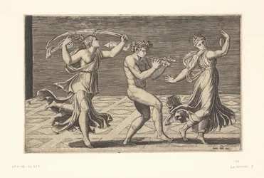 Dansende sater en maenaden