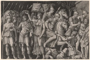 Trajanus gekroond door de overwinning
