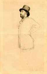 Edgar Degas met hoed
