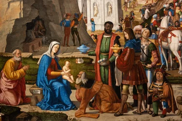 Aanbidding door de Wijzen (detail)