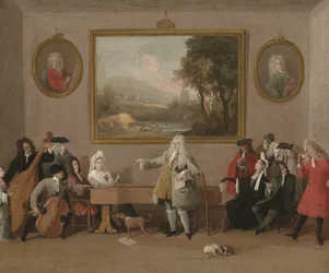 Een operarepetitie, voor 1771