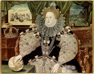 Portret van koningin Elizabeth I van Engeland, bekend als het Armada-portret, c.1588