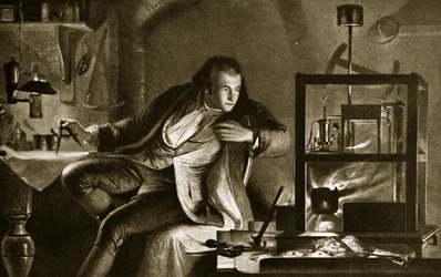 James Watt en de stoommachine, illustratie uit 