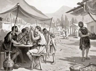 Een van de wetten van Lycurgus, de Spartaanse hervormer, was dat niemand thuis of privé mocht eten, uit Hutchinson