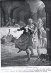 De waanzin van koning Ceolred van Mercia AD 716