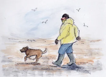 De hond uitlaten - 01