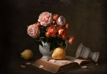 Elegante rozen en peren
