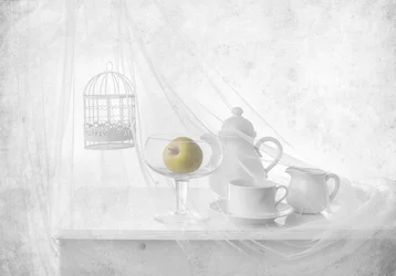 Groene appel, witte sereniteit