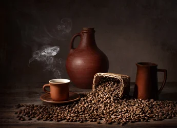 Rustiek koffie-stilleven