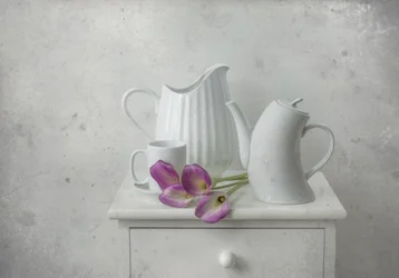 Stilleven in shabby chic-stijl