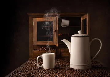 Dampende ochtendkoffie